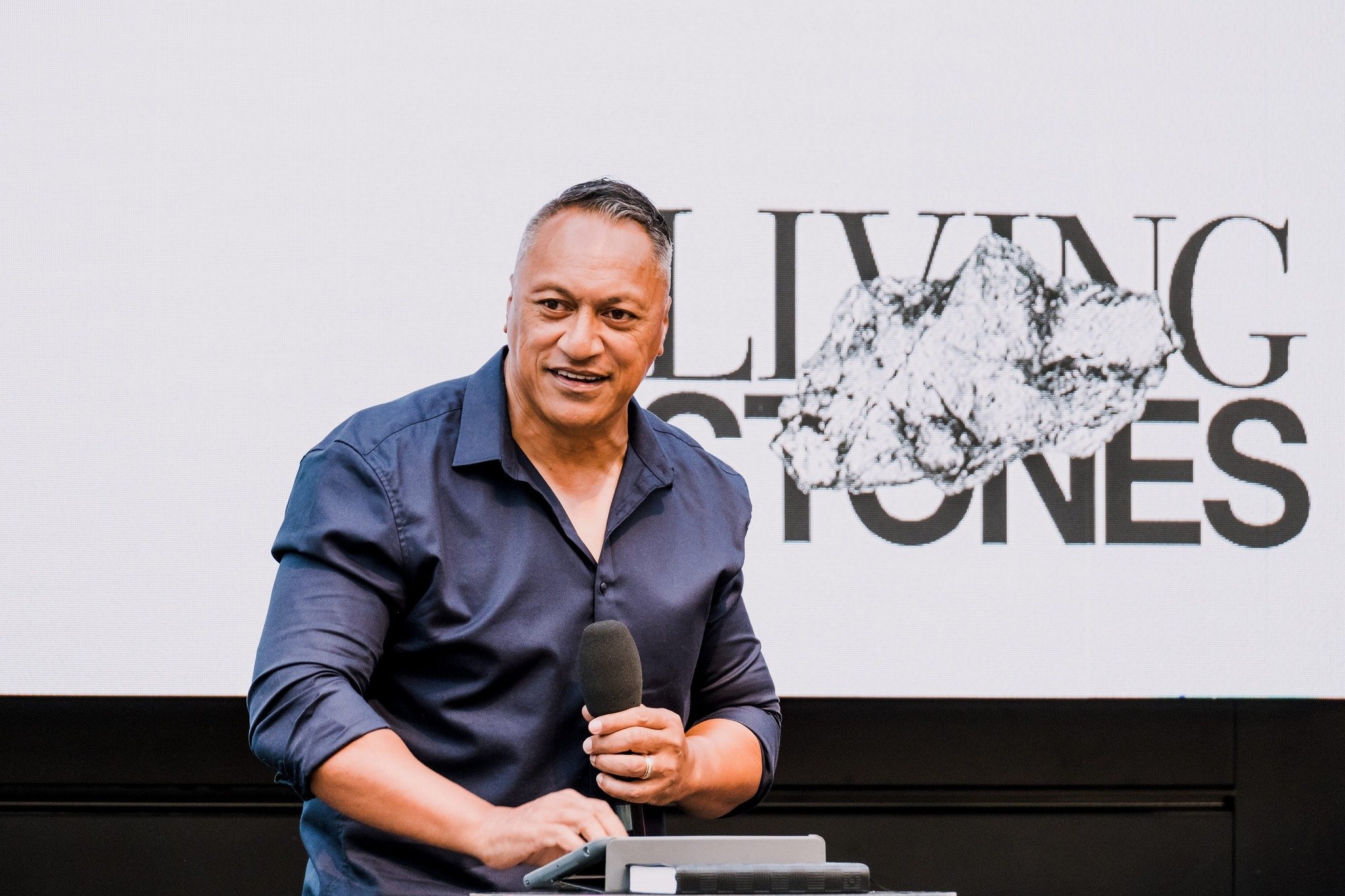 Lenny Solomona speaking at ARISE Church Hamilton