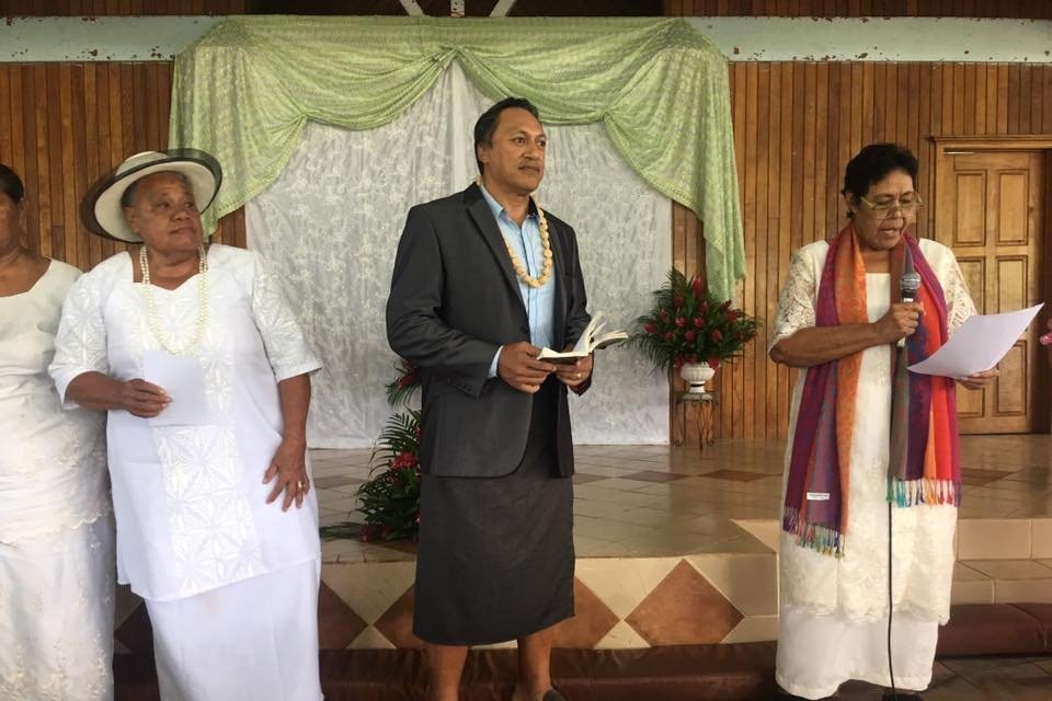 Lenny Solomona serving at the Church of the Nazarene