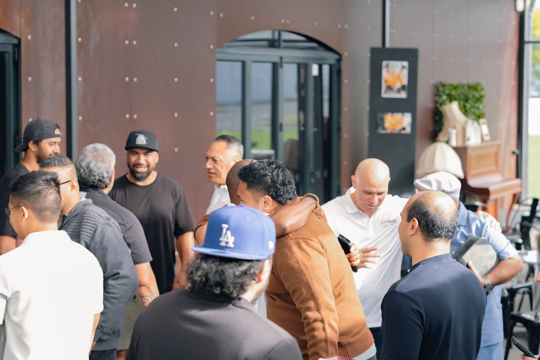 Delegates connecting outside the conference venue